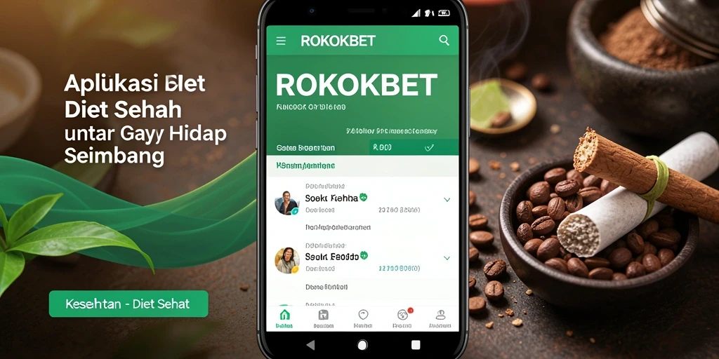 Antarmuka menarik dan intuitif dari ROKOKBET untuk Diet Sehat.