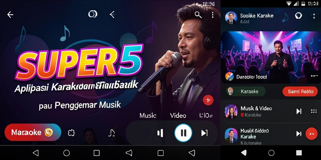 Antarmuka aplikasi SUPER5 yang menarik dan memudahkan pengguna.
