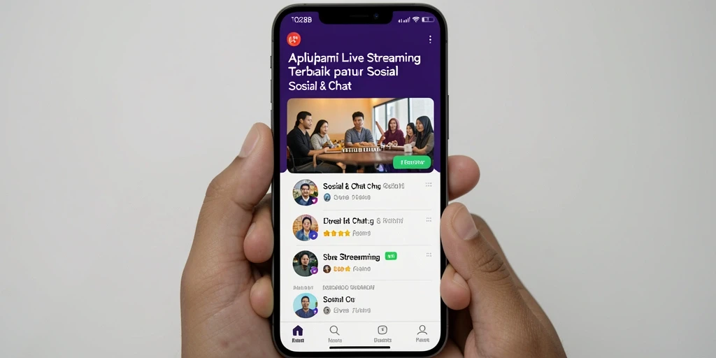 Antarmuka yang menarik dari aplikasi Live Streaming TO288.