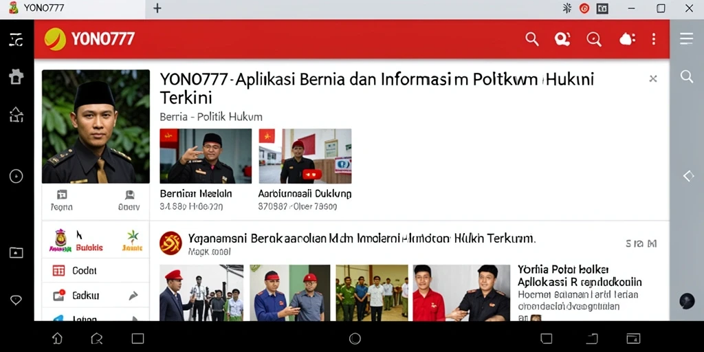 Tampilan antarmuka pengguna YONO777 yang modern dan informatif.
